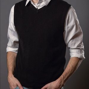 Men’s Large Black Sweater Vest - Dockers Brand